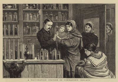 En vaccinationsstation i Connaught, Irland af John Charles Dollman
